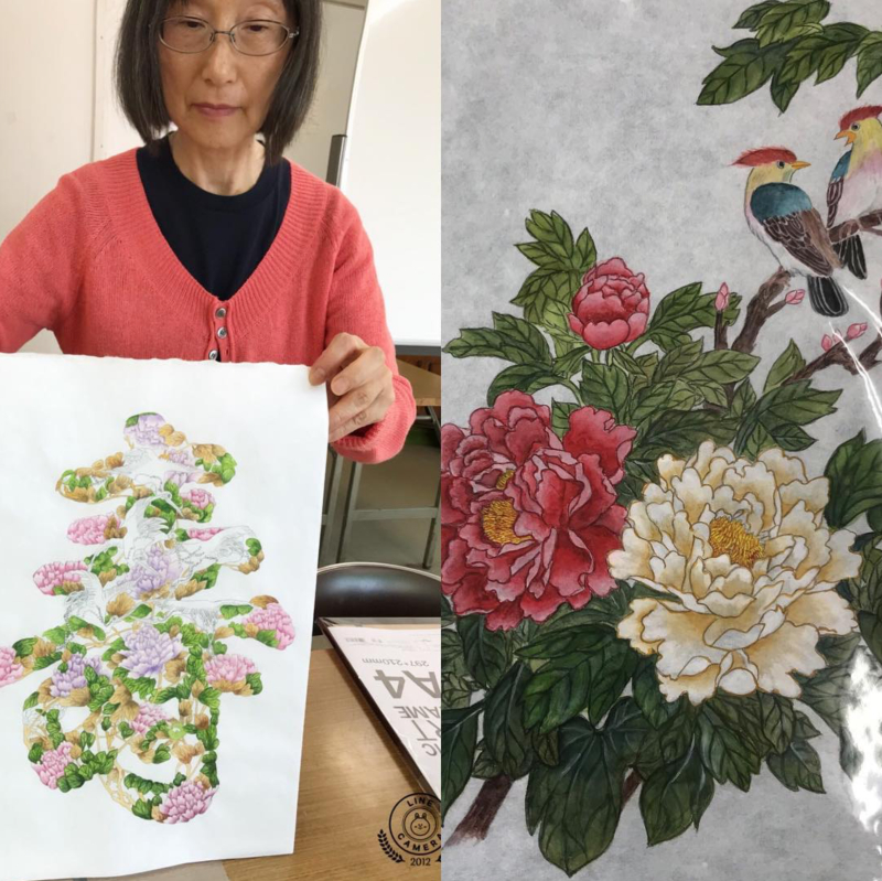 生徒制作民画作品